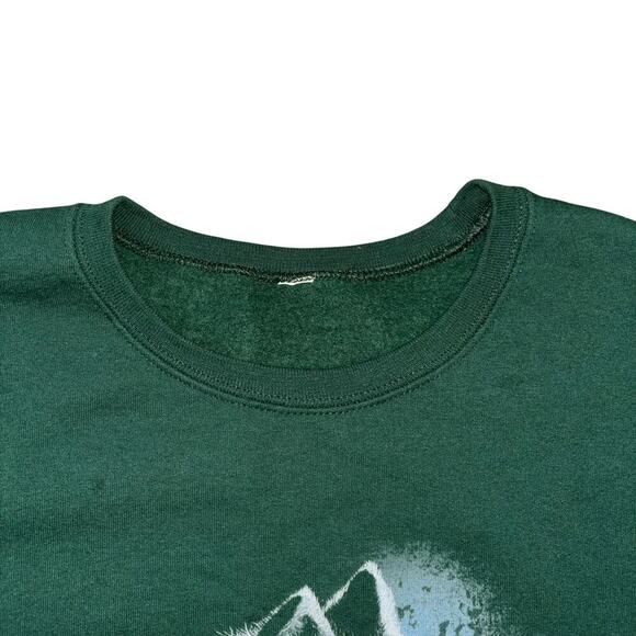 Wolf Pack Forest Green Crewneck Oversized Sweatshirt Unisex 2X Cozy Comfy Casual - Picture 5 of 11
